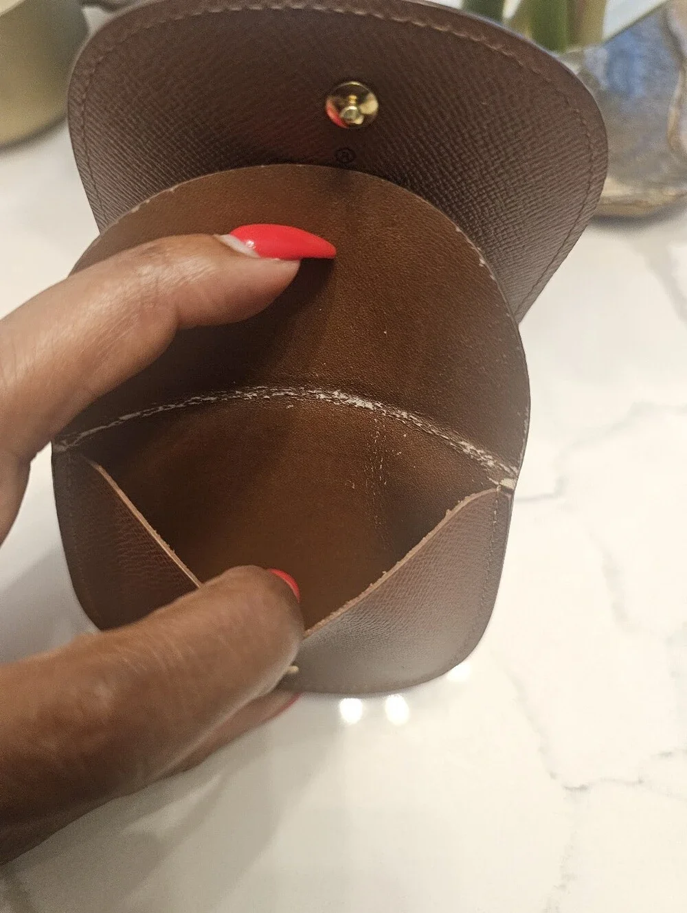 Vintage Louis Vuitton Monogram Coin Pouch - Brown & Gold - Picture 7 of 8